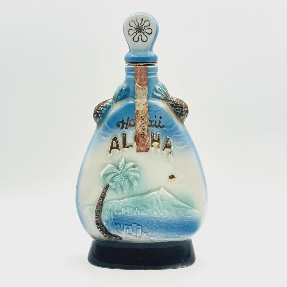 Jim Beam Aloha Hawaii King Kamehameha Decanter 1971 Vintage Regal China Empty